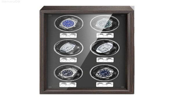 

winder box automatic wood luxury highend 6 slot automatic es box antimagnetic mute case clock s j220825 j220906237r6804983, Black;blue
