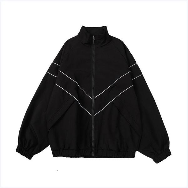 

womens jackets deeptown harajuku vintage jacket women gorpcore oversized y2k streetwear track windbreakers gothic outdoor causal coats 23081, Black;brown