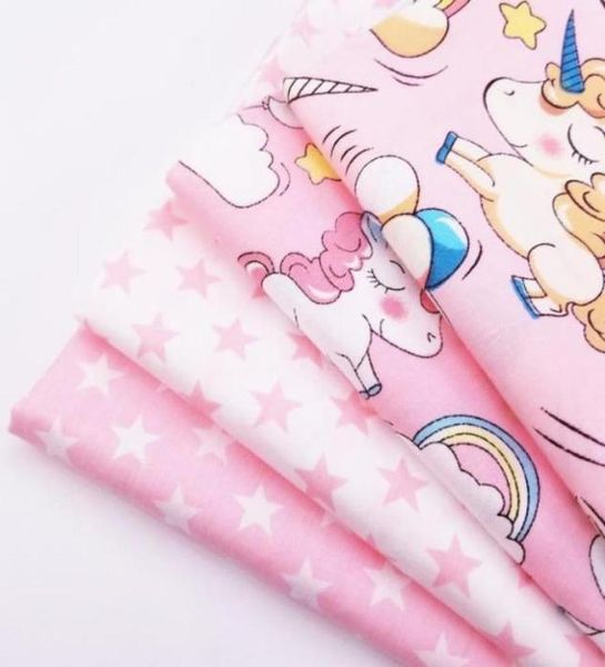 

200x160cm by meters cotton twill quilting fabric pink series starunicorn printed pure cotton patchwork diy sewing material89019945057992, Black;white