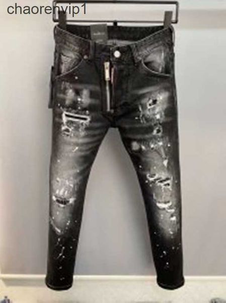 

2022 new men jeans hole light blue dark gray italy brand man long pants trousers streetwear denim skinny slim straight biker jean for d2 siz