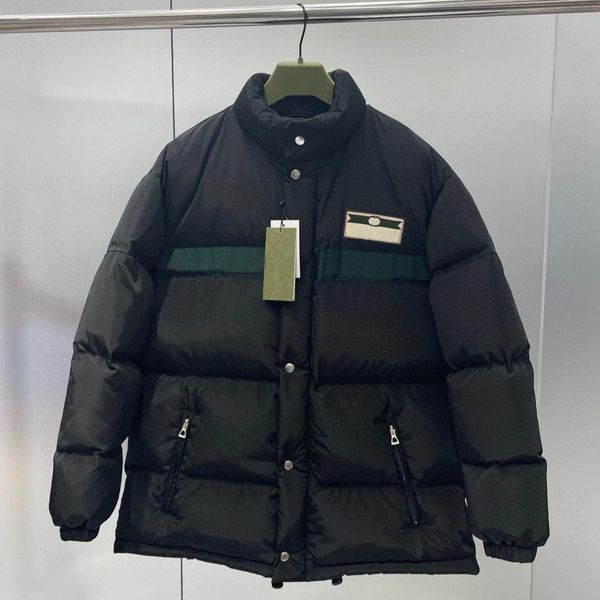 

mens womens winter down coats designer down jacket parka warm thicked large outwear clothes with embroid classic letter sml, Black