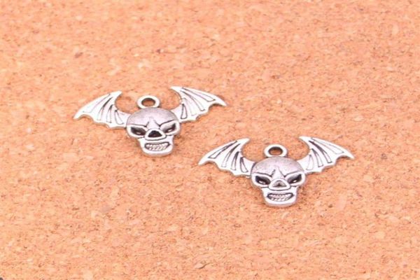 

175pcs charms fly skull bat antique silver plated pendants making diy handmade tibetan silver jewelry 22 16mm253v2479218, Bronze;silver