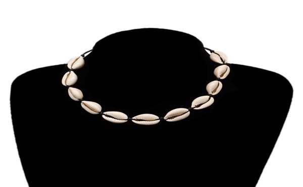 

beach natural cowrie shell necklace nature shell statement choker necklace bohemia collar collier women fashion clavicular chain j1974893, Silver