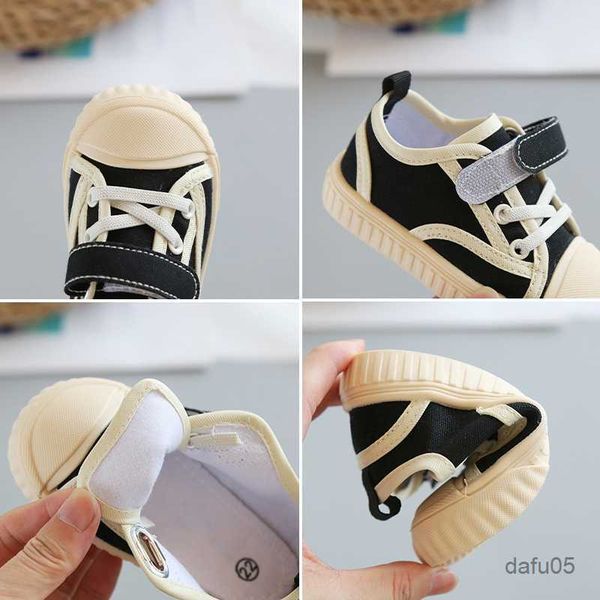 

sneakers children solid canvas casual shoes baby girls kids boys rubber bottom breathable outdoor gym sports running sneakers r230810, Black;red