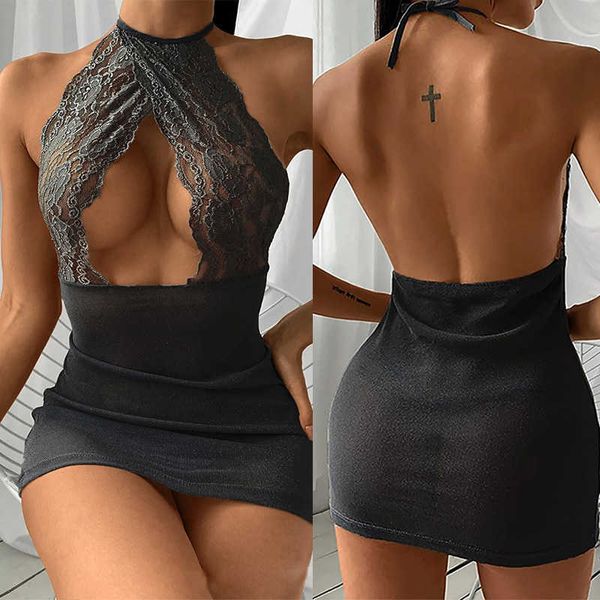 

skirt woman lingerie dress erotic lace porno clothes transparent lenceria sleepwear for underwear costumes 230717, Red;black