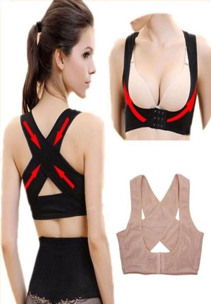 

1pc women chest posture corrector support belt body shaper corset shoulder brace for health care drop smlxlxxl35546086333659, Black;blue