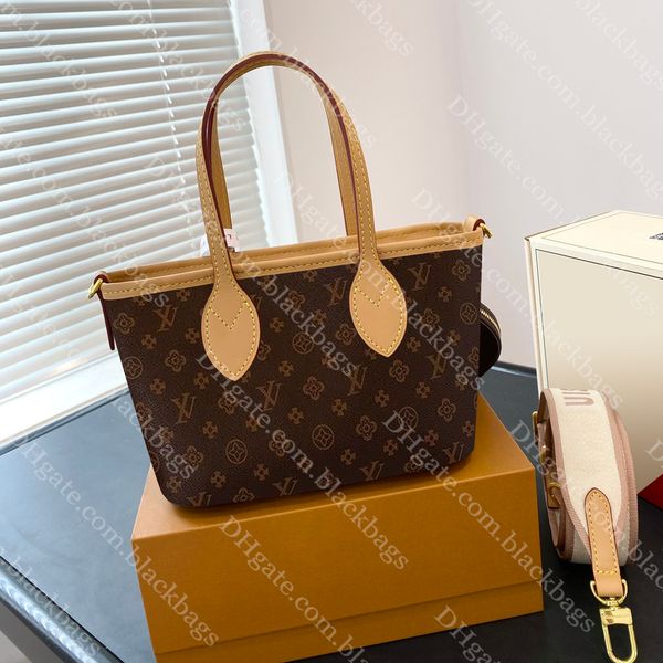 

luxury mini tote bag designer shopping bag for women three-in-one handbag with removable shoulder strap classic brown totes