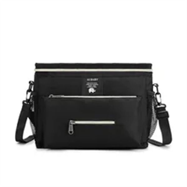 

stroller bags waterproof diaper bags maternity mother baby stroller bags baby nappy bag large capacity travel bag, Black