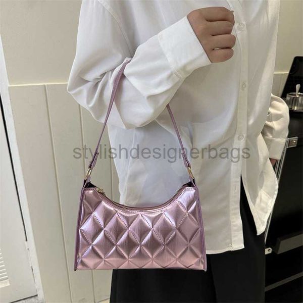 

shoulder bags light luxury fashion lingge commuter bag for women 2023 new bright face design underarm bag shoulder bagstylishdesignerbags