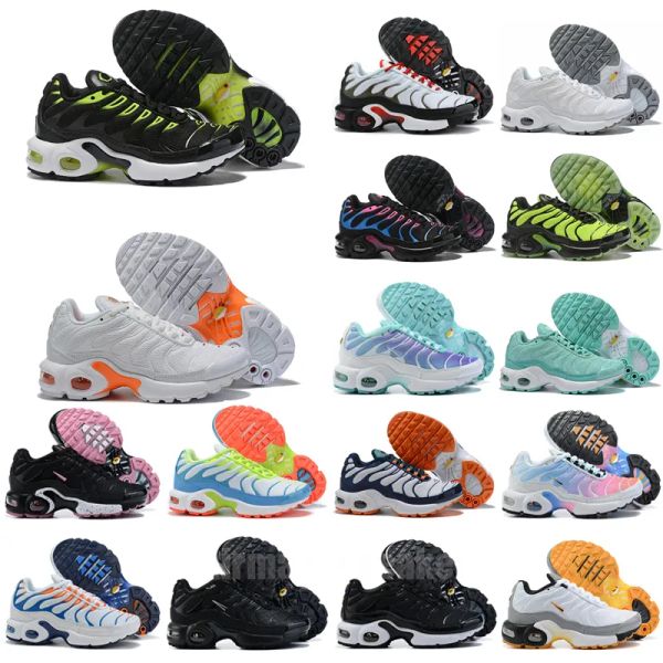 

tn kids shoes tn enfant breathable soft sports chaussures boys girls tns plus sneakers youth trainers size 25-35''gg'' h, Black