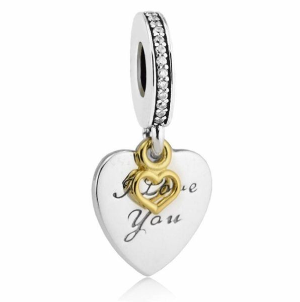 

love you forever pendants charms s925 sterling silver fits diy jewelry bracelets 792042cz h78008992, Bronze;silver