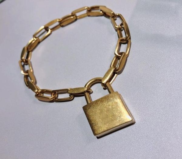 

2021 new fashion trend gold lock necklace pendant chains bijoux for mens and women party wedding lovers gift hip hop jewelry with 1013768, Silver