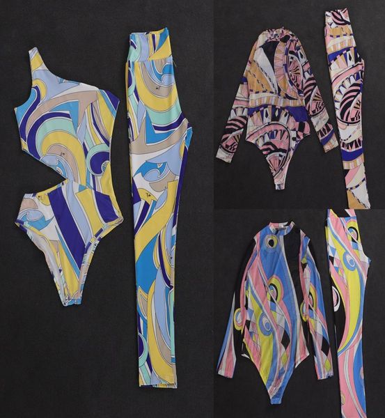 

baroque style fashion geometric pattern jumpsuit elastic leggings36225071501564, White