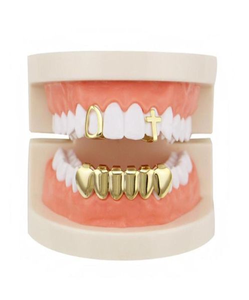 

factory bottom real gold plated teeth grillz set mixed design fake tooth grillz hiphop cool men body jewelry rap artist mou11749821708338, Black