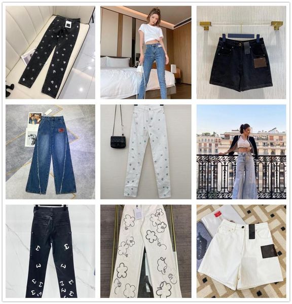 

2022 hip hop women039s jeans european embroidery designer custom trousers fashion party union denim slim slim girl 7718571, Blue