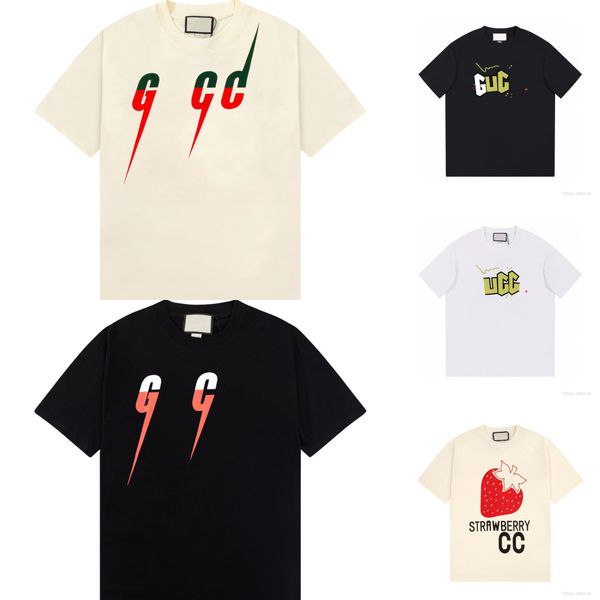 

men's t-shirt designer t-shirt all cotton crew neck print quick drying anti-wrinkle men spring/summer high loose trend short sleeve men, White;black
