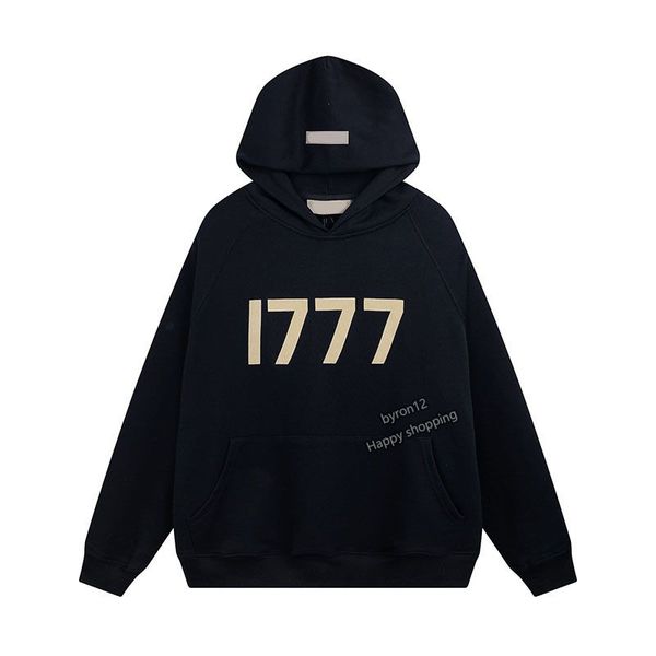 

designer hoodie men women essentail hoodie sweatshirts simple letter logo casual loose hooded jumper, Black