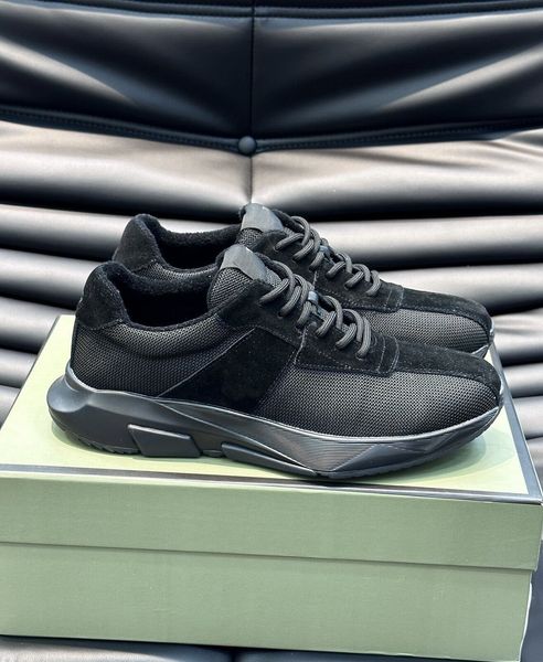 

23s/s jagga men sneakers shoes green grey blue suede leather trainers technical rubber sole party wedding platform discount footwear eu38-46, Black