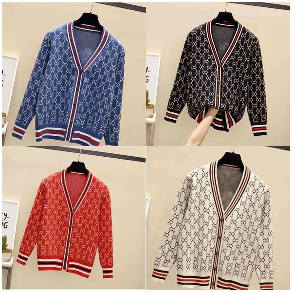 

classical high version women's jackets autumn winter sweaters designer hoodie knitted g letter embroidery temperament high-end fashions, Black;brown