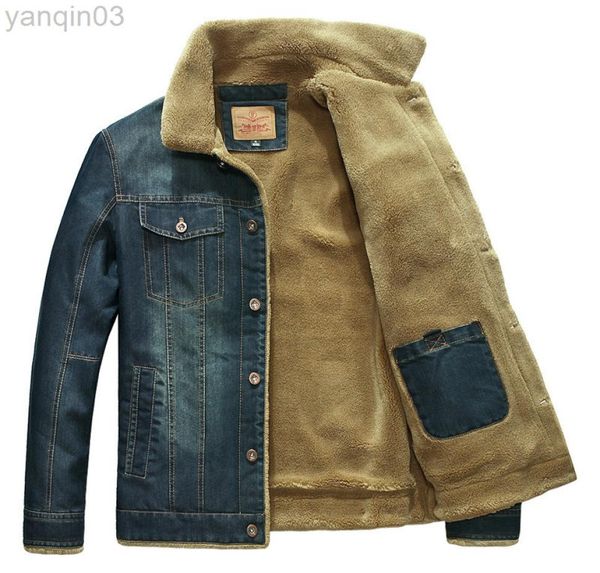 

men039s jackets l6xl winter denim jacket men windbreaker jacket fleece thick warm mens jackets outfit jeans jacket male multi3946167, Black;brown