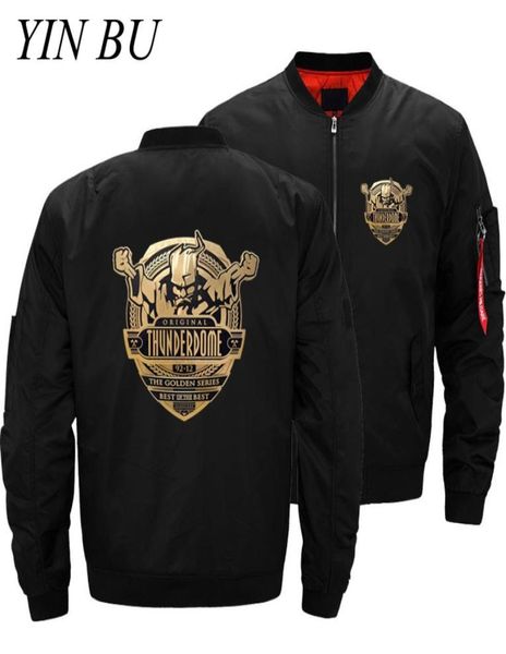 

mens bomber jacket men plus size coat thunderdome id hardcore techno and gabber men039s flight windbreaker pilot baseball jacke6753827, Black;brown