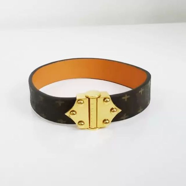

luxury charm bracelets designer for women high-end quality 18k gold letter v presbyopia leather block bangles for mens womens cjewelers orig, Golden;silver