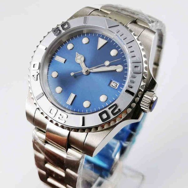 

watch r olex 40mm genuine nh35 miyota 8215 movement men's watch sterile dial sapphire glass date brushed ceramic bezel steel bracelet