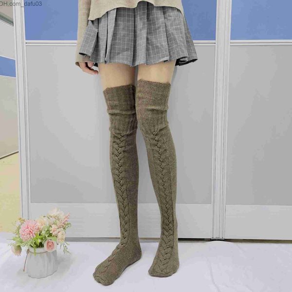 

socks hosiery winter women's knee socks women's high stockings girls' warm and house floor stockings knitted cotton stockings, Black;white