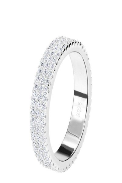 

new real 925 sterling silver band ring for women silver wedding engagement jewelry ring band n561122283