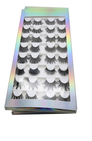 

upsl eyelashes book 16 pairs 100 handmade 1025mm 3d 5d lailk lashes faux mink eyelashnatural long full strip lashes with privat1977301