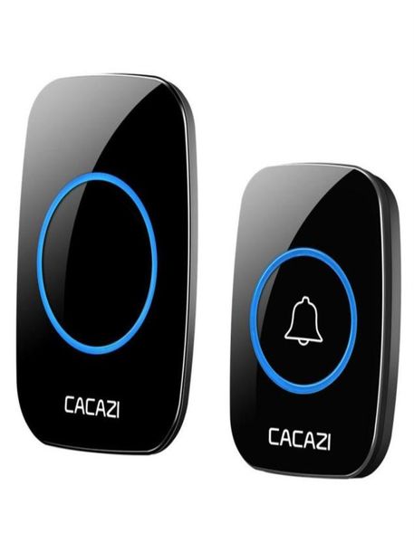

cacazi wireless doorbell waterproof ip44 300m long remote eu au uk us plug smart home door bell 38 chimes for home use266t9182350