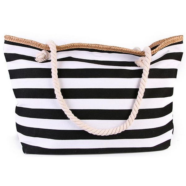 

evening bags beach tote bag fashion women canvas summer large capacity striped shoulder handbag shopping 230810