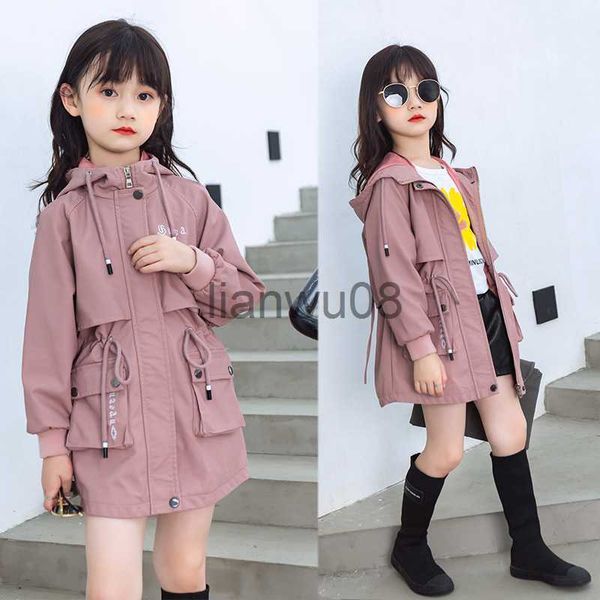 

jackets girls baby korean style basic spring autumn winter jackets windbreaker lovely fashion teens overcoats daily kids outwear x0811, Blue;gray