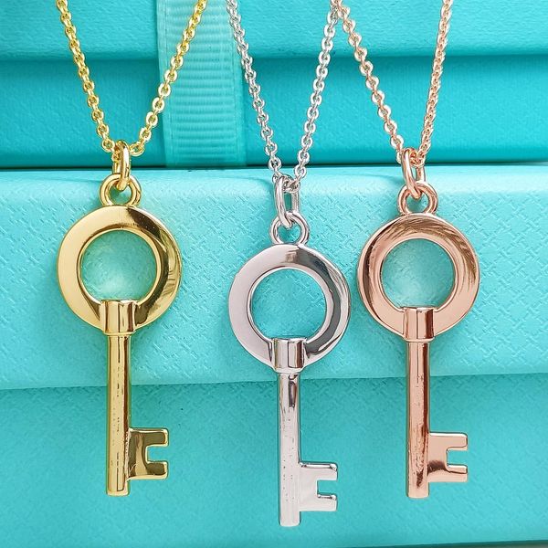 

jewelry heart necklace designer necklace for woman love pendant keys necklace s925 charm fashion necklaces stainless steel jewellry designer, Silver