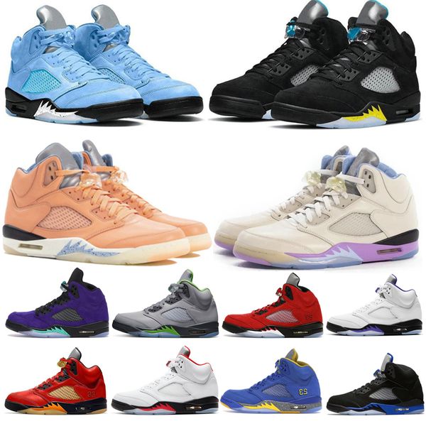 

5s jumpman 5 basketball shoes og pattern bull oreo black white blue oreo unc pink silver yellow red brown green pulpel bronze mandarin duck