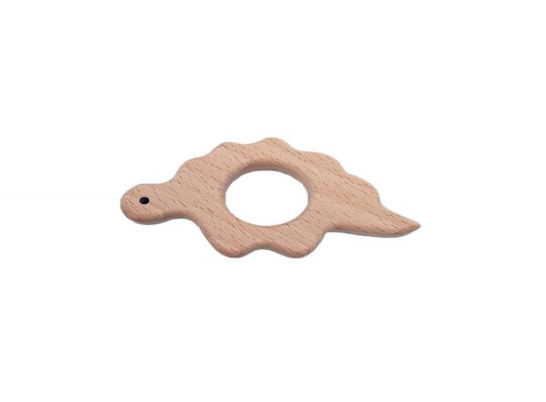 

4pcs pain relief toys teething necklace silicone toothbwooden dinosaur teether rings natural wood teething wooden teether toddler5608810