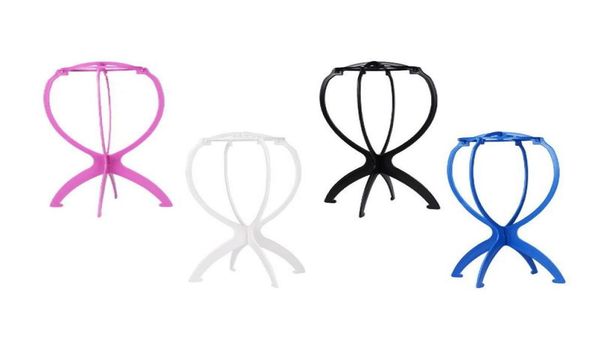 

hair tools 1pc colorful ajustable wig stands plastic hat display head holders 18x36cm mannequin headstand portable folding stand8771442