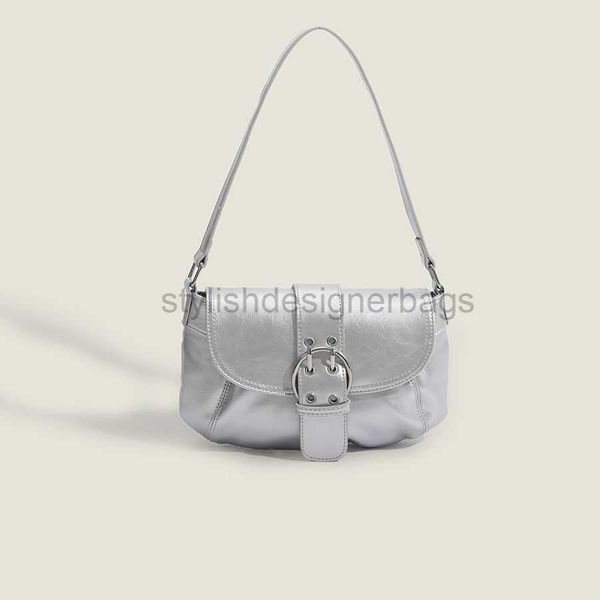 

shoulder bags korean version backpack women's shoulder bag simple texture underarm bag 2023 new saddle bag small and high-end feelingst
