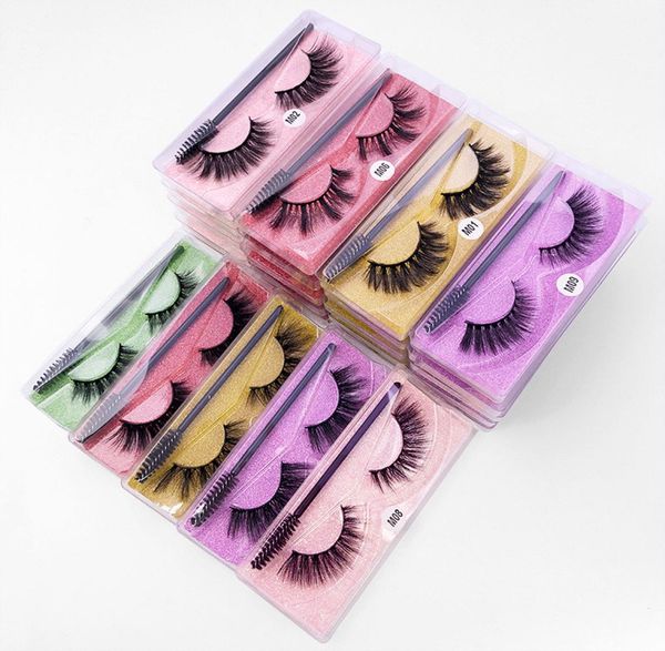 

3d false eyelashes whole faux hair lashes false eye lash mix styles fake mink eyelash extension make up tool m01m10 series2595881