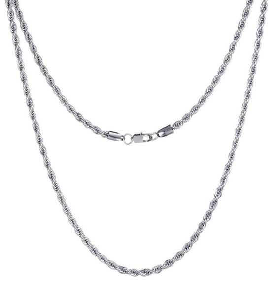

necklaces for mens stainless steel fashion ed chain necklaces jewelry on the neck long necklace gifts for women accessories8525831, Silver