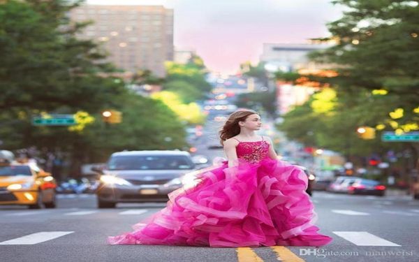 

new style ball gown girls pageant dresses fuchsia little baby camo flower girl dresses with beads kid party birthday communion dre3755095, White;red