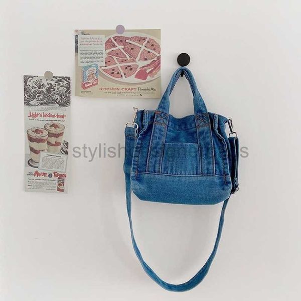 

shoulder bags denim bag ins summer canvas bag denim one shoulder crossbody bag chic casual versatile carrying women's cloth bagstylishd