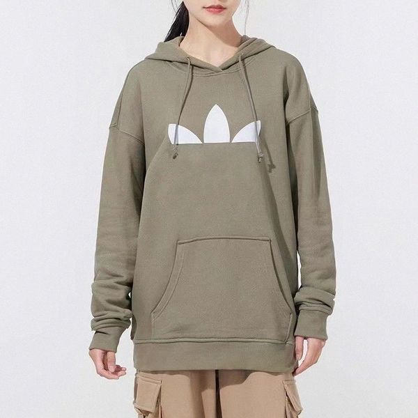 

womens hoodies clover designer print loose pullover loose hooded letter casual clothing 7087#, Black