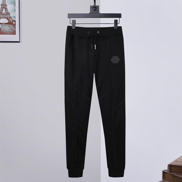 

plein bear jogging trousers stones gothic mens womens pants sports luxury designers sweatpants drawstring joggers couple brand clo288o, Black