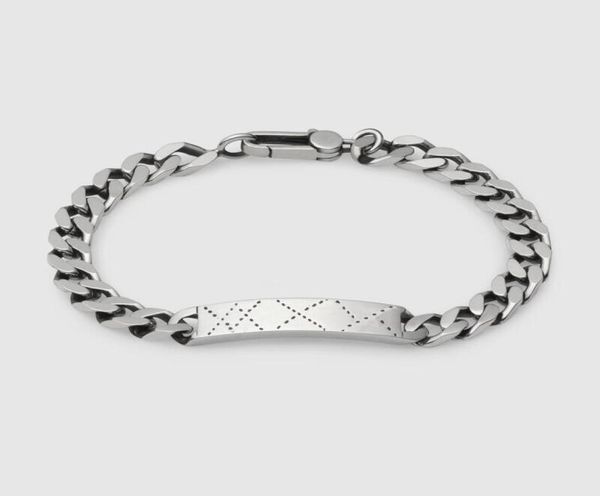 

luxury link chain bracelets for men women fashion retro designer jewelry letter key bracelet8265252, Black