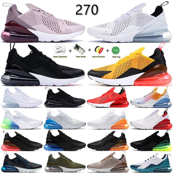 

men women 270 27c running shoes 270s sneakers triple white black barely rose habanero red pure platinum spirit jogging ourdoor trainer mens