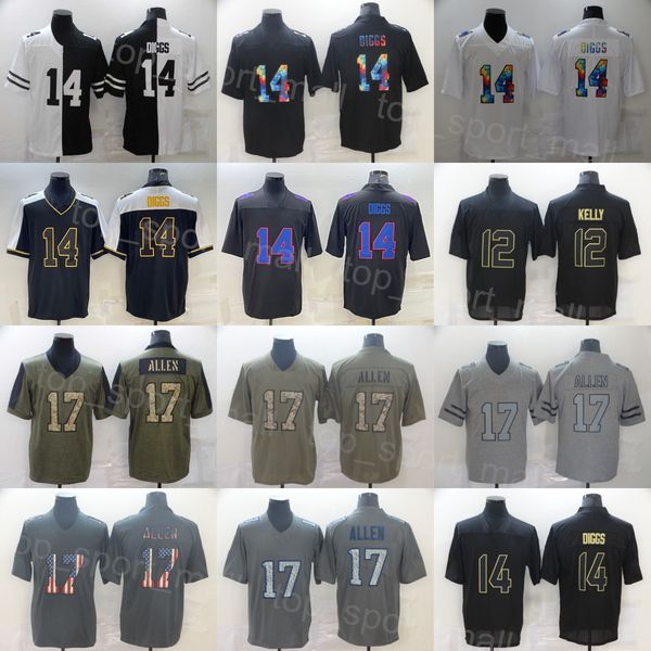 

man football 14 stefon diggs jersey 17 josh allen goddess hyphenation shadow smoke flag hemp grey drift rainbow leopard grain usmc vapor col, Black;red
