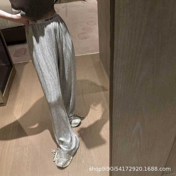

women's pants & capris designer 23 early autumn new niche design letter positioning ribbon casual pants with a lazy and versatile style, Black;white