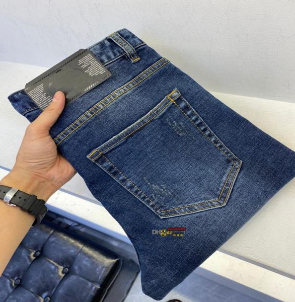 

new designer jeans for fall and winter are stylish comfortable slightly elastic slim fit luxurious ens handsome jeans1830403, Blue