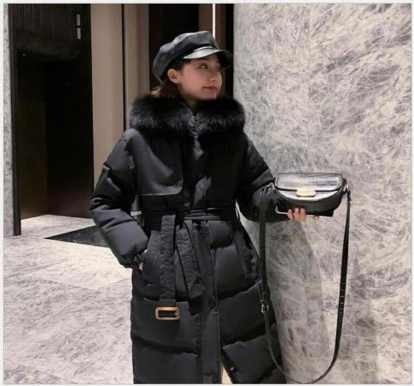 

women039s down parkas winter jacket women long parka fur collar casual woman coat 2021 fashion female cotton padded warm r811553827233113, Black